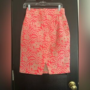 J. Crew Pink and Coral Skirt